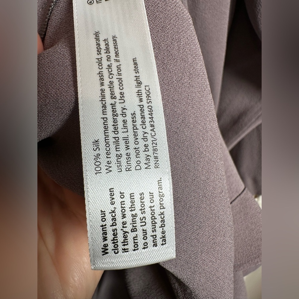 Eileen Fisher lavender Open silk Front Cardigan - Picture 6 of 7